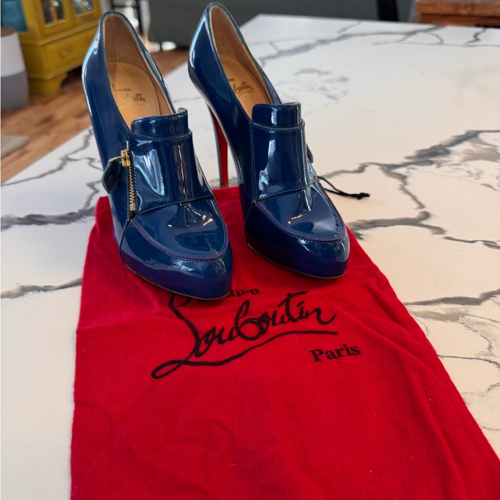 Christian Louboutin Glossy Blue Heels